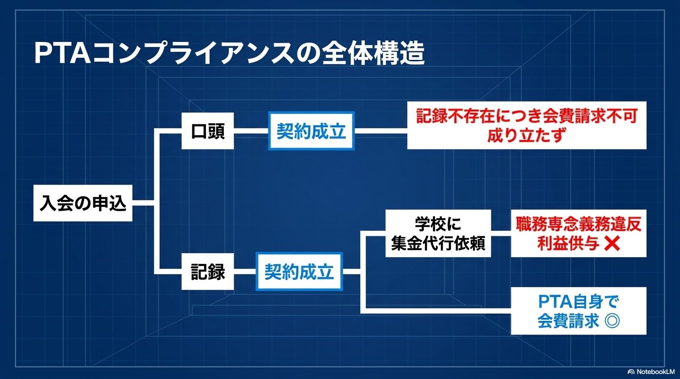 PTAコンプライアンスの全体構造を示す図解